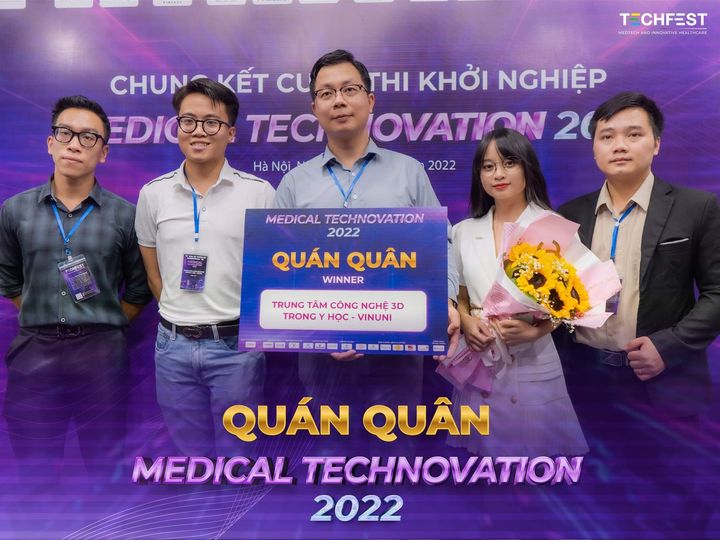 Congratulations to VinUniversity 3D Technology in Medicine Center for Winning First Place in the Medical Technovation 2022