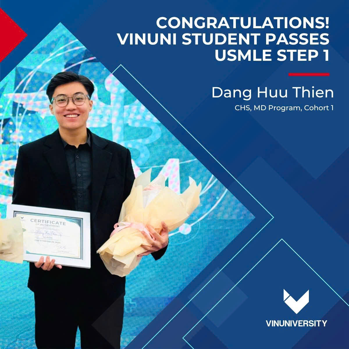 Sinh viên đầu tiên của VinUni vượt qua kỳ thi USMLE Step 1